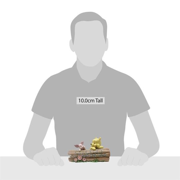 Disney Traditions Truncated Conversation Pooh & Piglet on Log Figurine - Picture 7 of 7